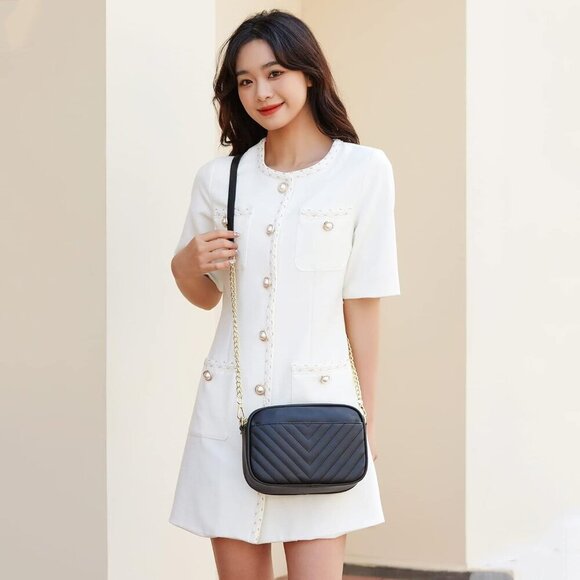 Phone Crossbody Bag with Chain Strap, Lightweight Vegan Leather Shoulder Purse f - Picture 5 of 6